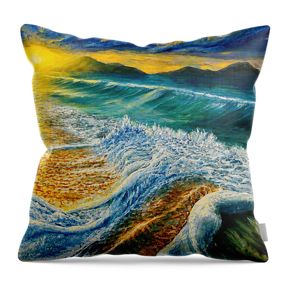Whispers of the Shore I - Throw Pillow