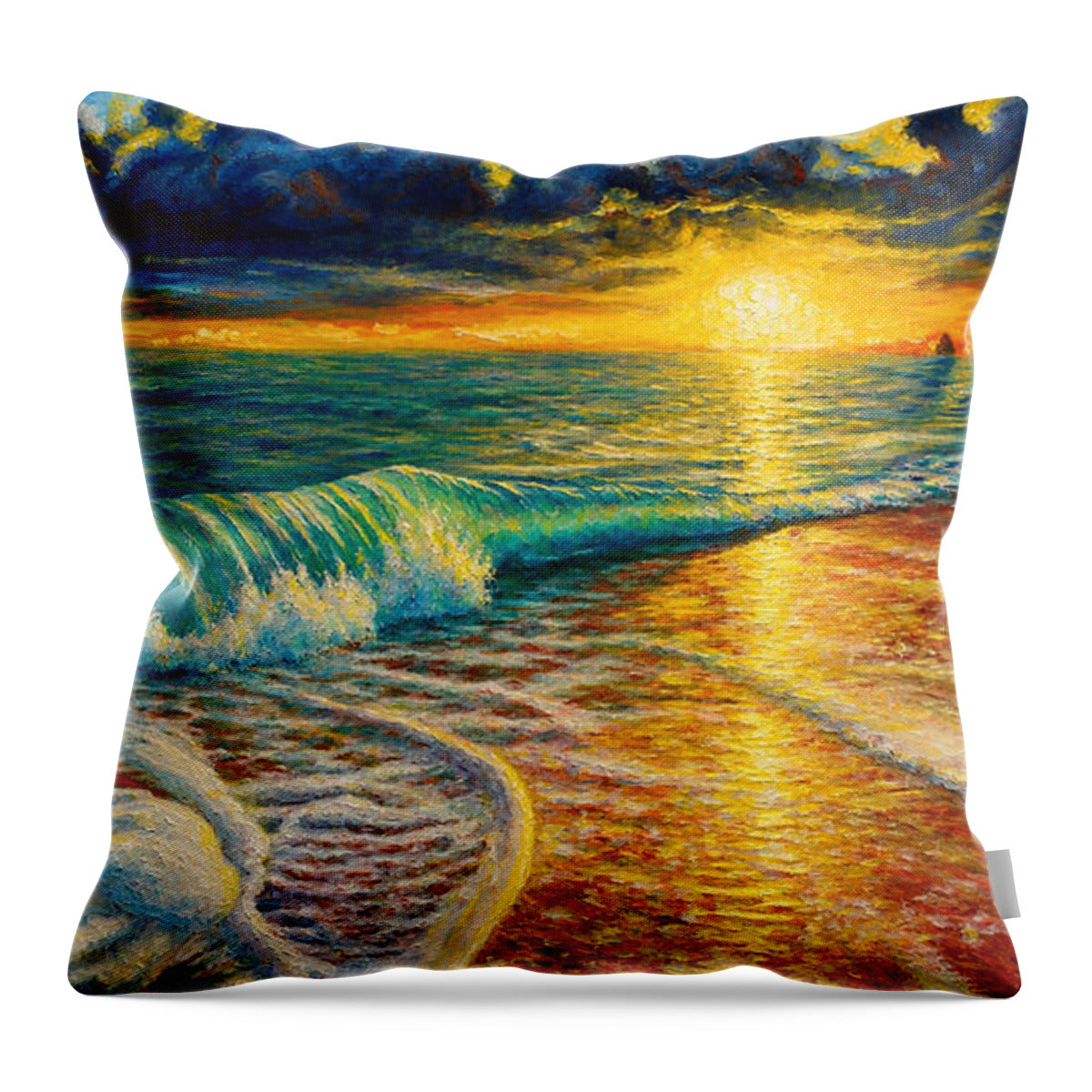 Whispers of the Shore II - Throw Pillow